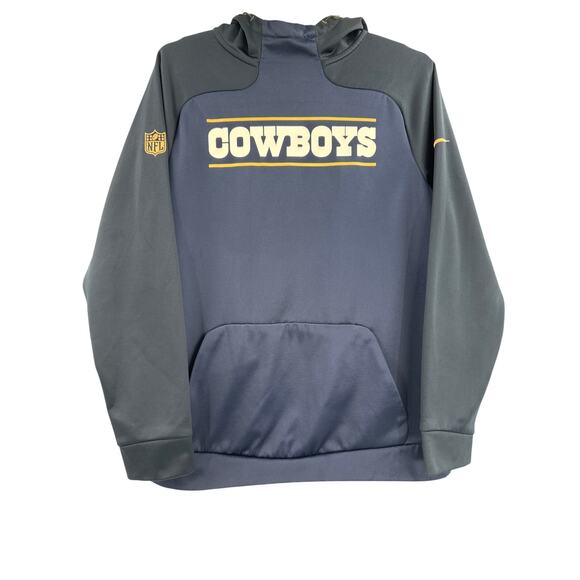 Nike On Field Dallas Cowboys Therma-Fit Hoodie dark blue size L - Picture 1 of 8